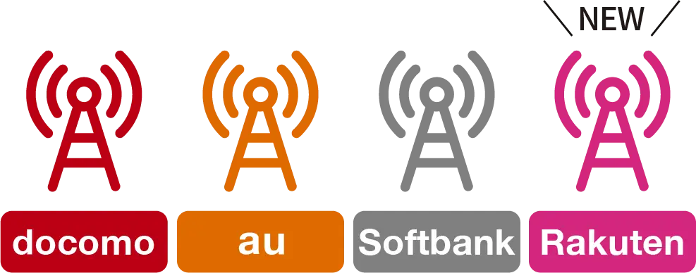 docomo・au・softbank・rakuten
