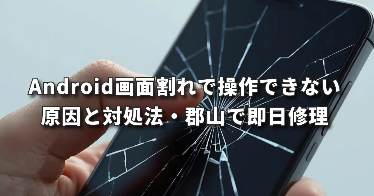 Androidの画面が割れて操作できない|原因と対処法・郡山で即日修理