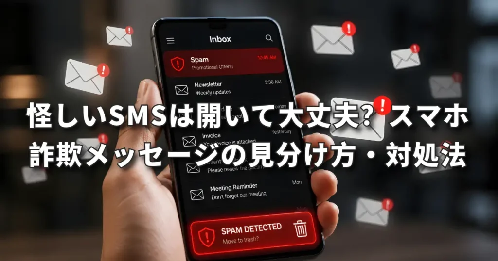スマホに届く怪しいSMSは開いて大丈夫？詐欺メッセージの見分け方と対処法