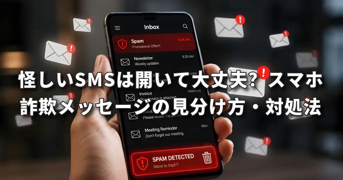 スマホに届く怪しいSMSは開いて大丈夫？詐欺メッセージの見分け方と対処法